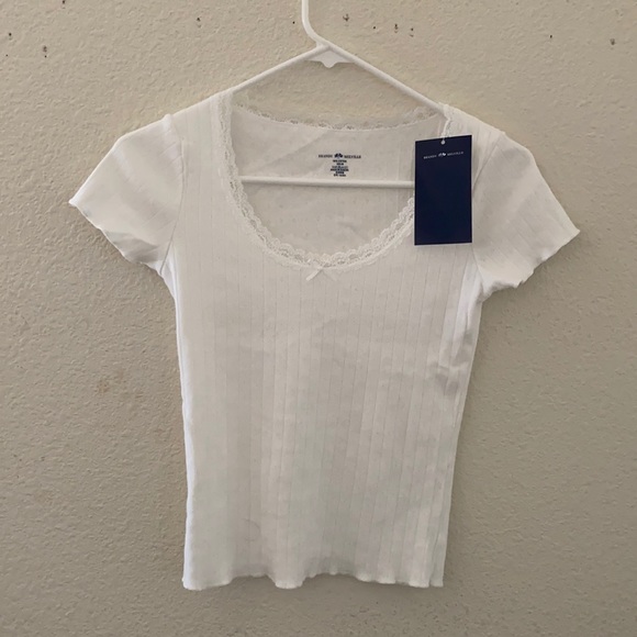 Brandy Melville Tops Brandy Melville Mckenna Eyelet Blue Top Poshmark